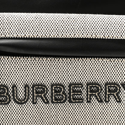 Burberry Canvas Horseferry Print Double Olympia Shoulder Bag Black 7 of 9