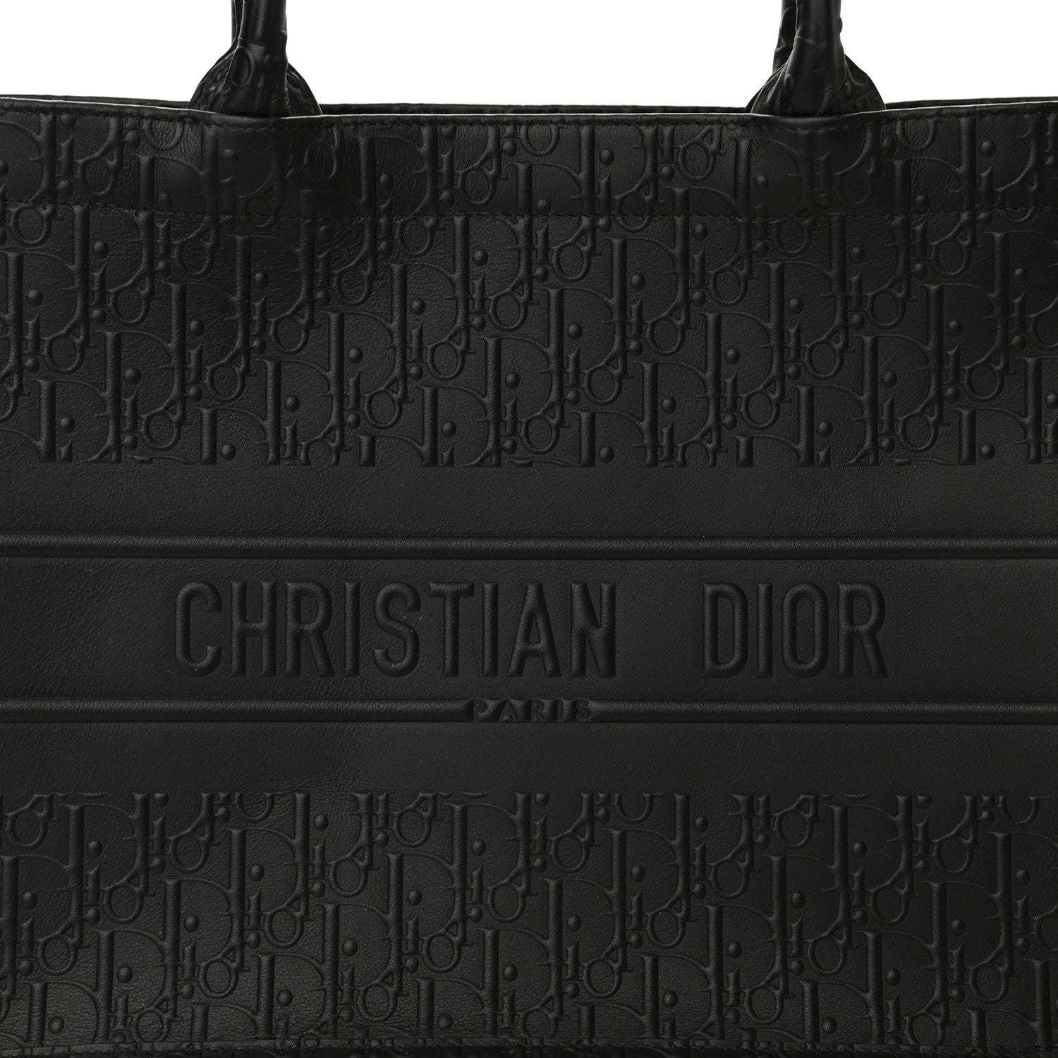 Christian Dior Oblique Calfskin Embossed Medium Book Tote Black 8 of 10