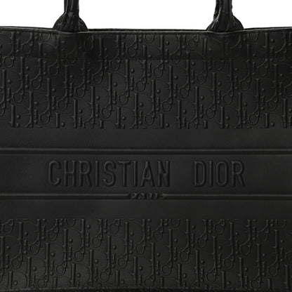 Christian Dior Oblique Calfskin Embossed Medium Book Tote Black 8 of 10