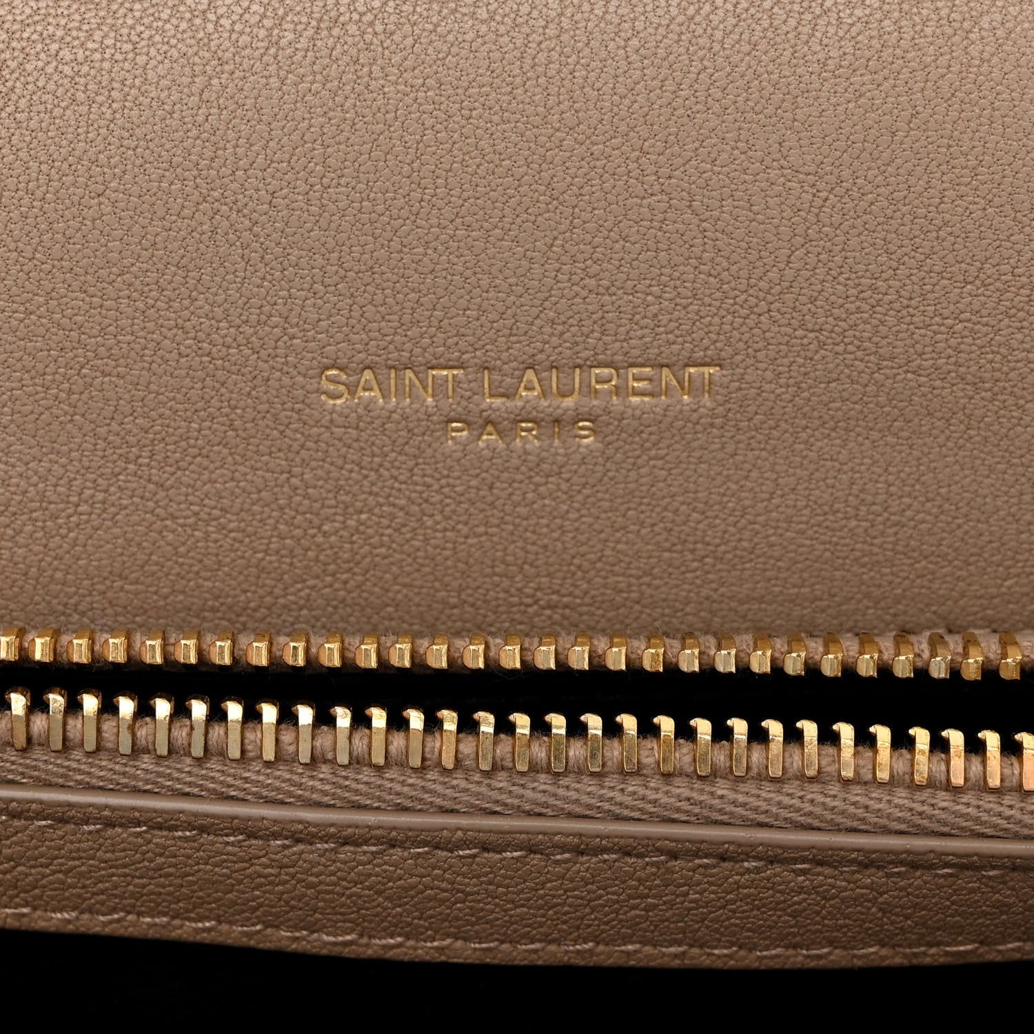 Saint Laurent Sheepskin Matelasse Chevron Monogram Medium College Bag Dark Beige 5 of 9