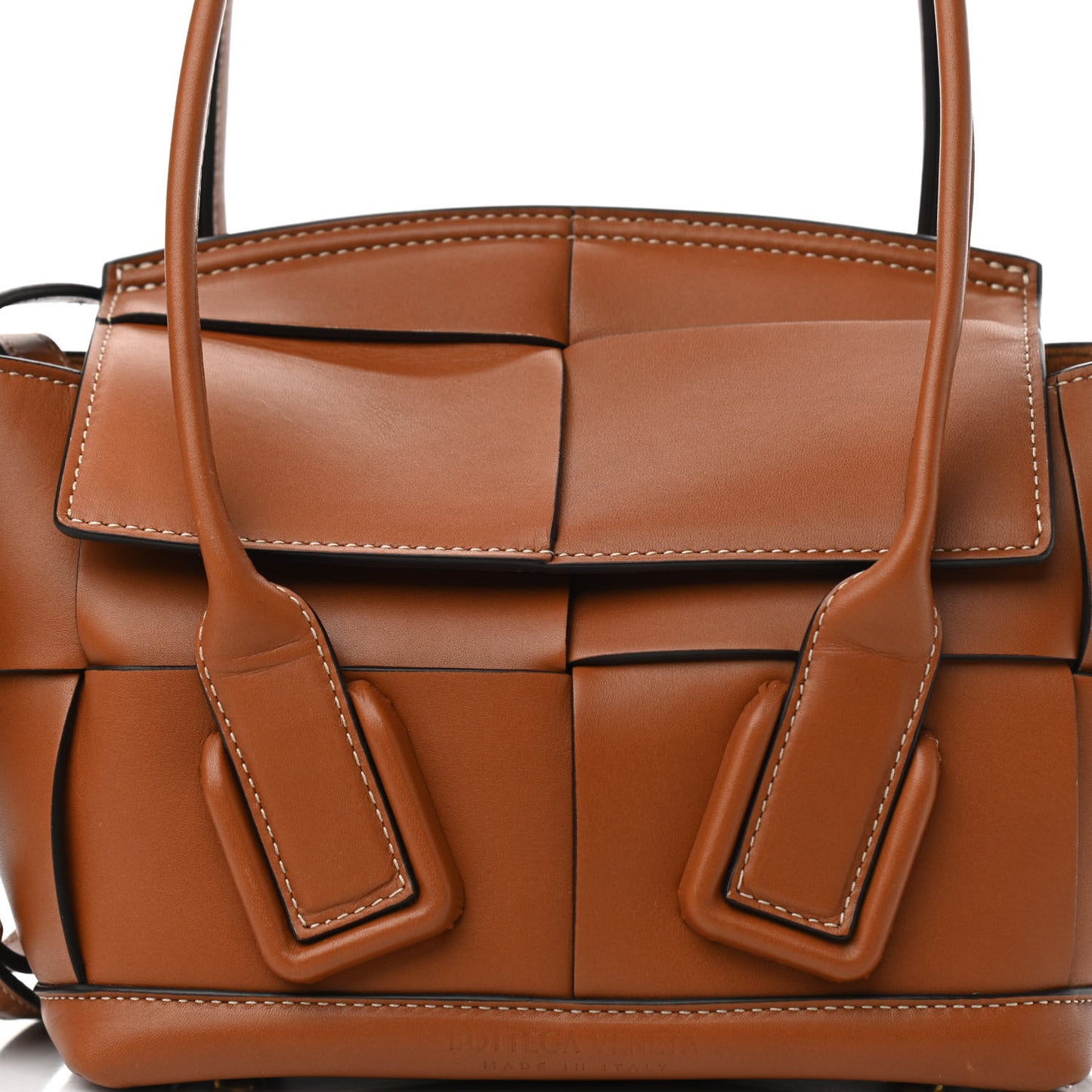 French Calfskin Maxi Intrecciato Mini Arco Wood