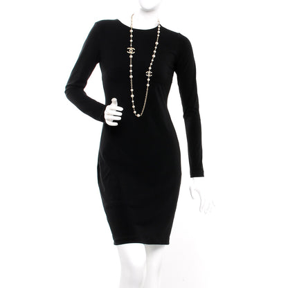 Chanel Graduated Pearl Crystal Twisted CC Long Necklace Gold 2 of 6