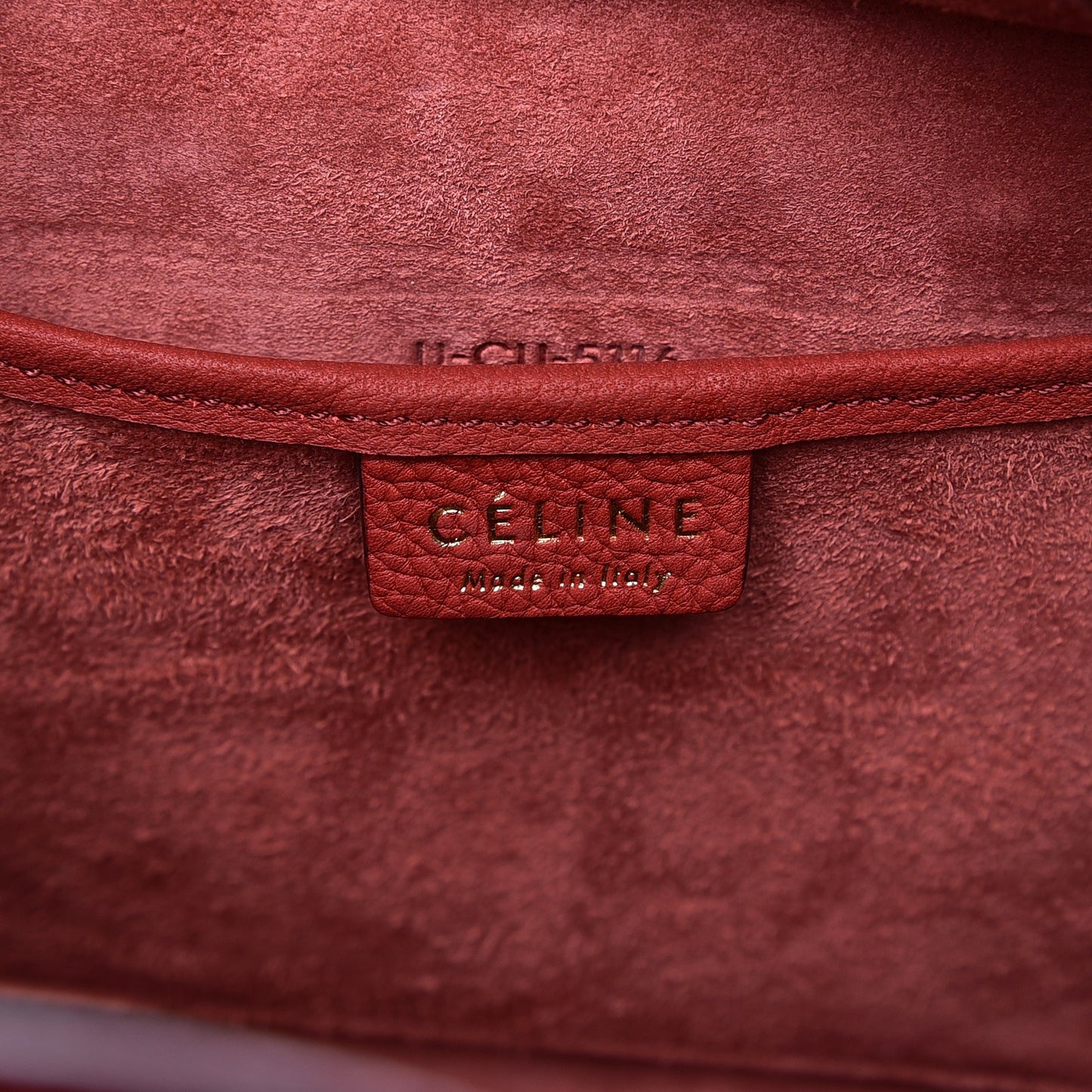 Baby Grained Calfskin Nano Luggage Red