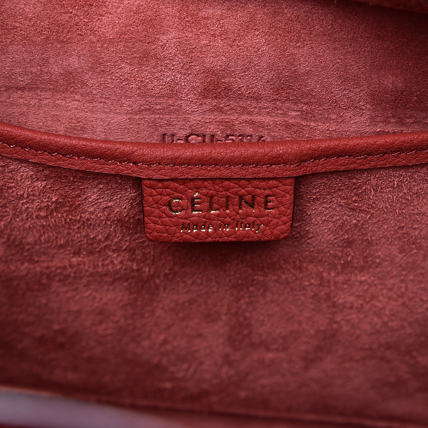Celine Baby Grained Calfskin Nano Luggage Red 7 of 10