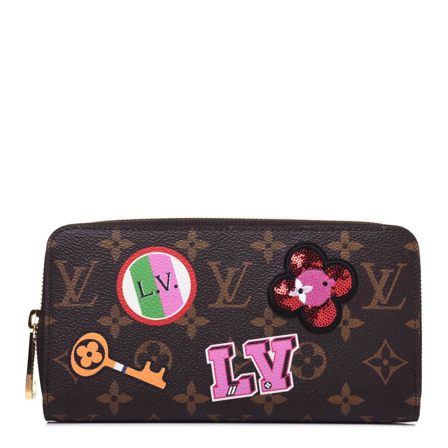 Louis Vuitton Monogram Travel Stickers Zippy Wallet 1 of 10