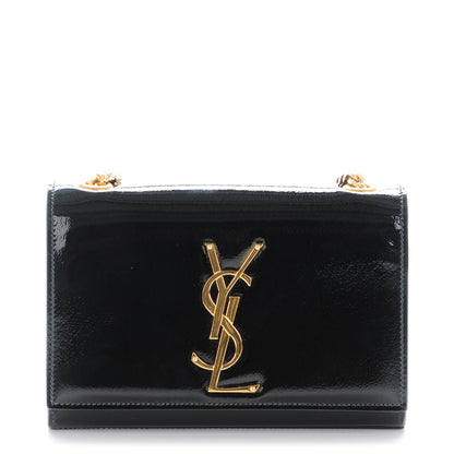 Saint Laurent Patent Small Monogram Kate Satchel Black 1 of 7