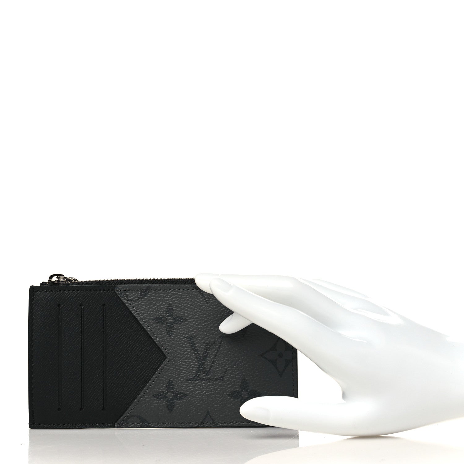 Louis Vuitton Reverse Monogram Eclipse Taiga Coin Card Holder 2 of 6
