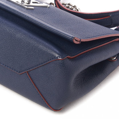 Louis Vuitton Calfskin Lockme II Chain Bag BB Marine Rouge 5 of 8