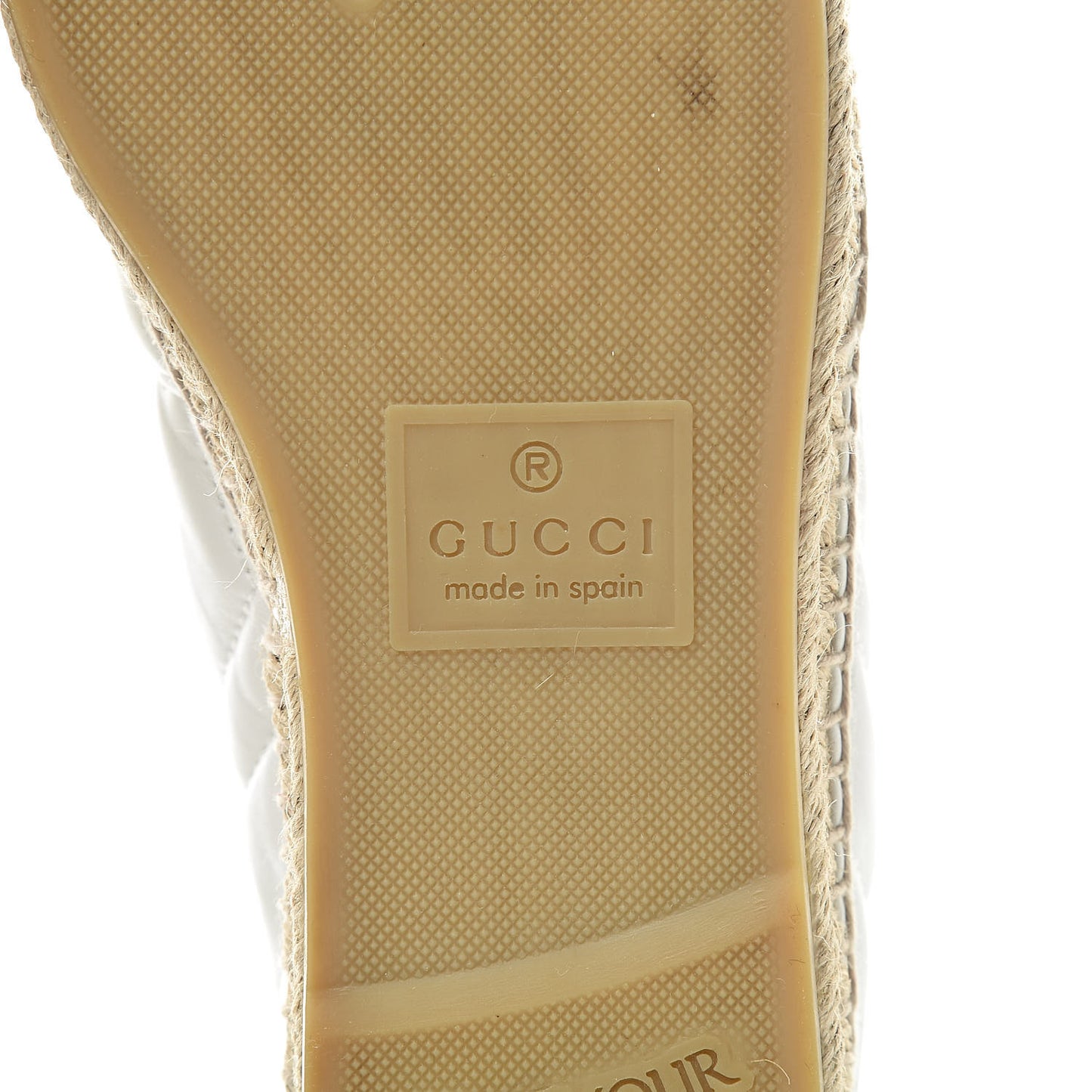 Nappa Matelasse GG Marmont Espadrilles 36.5 Great White