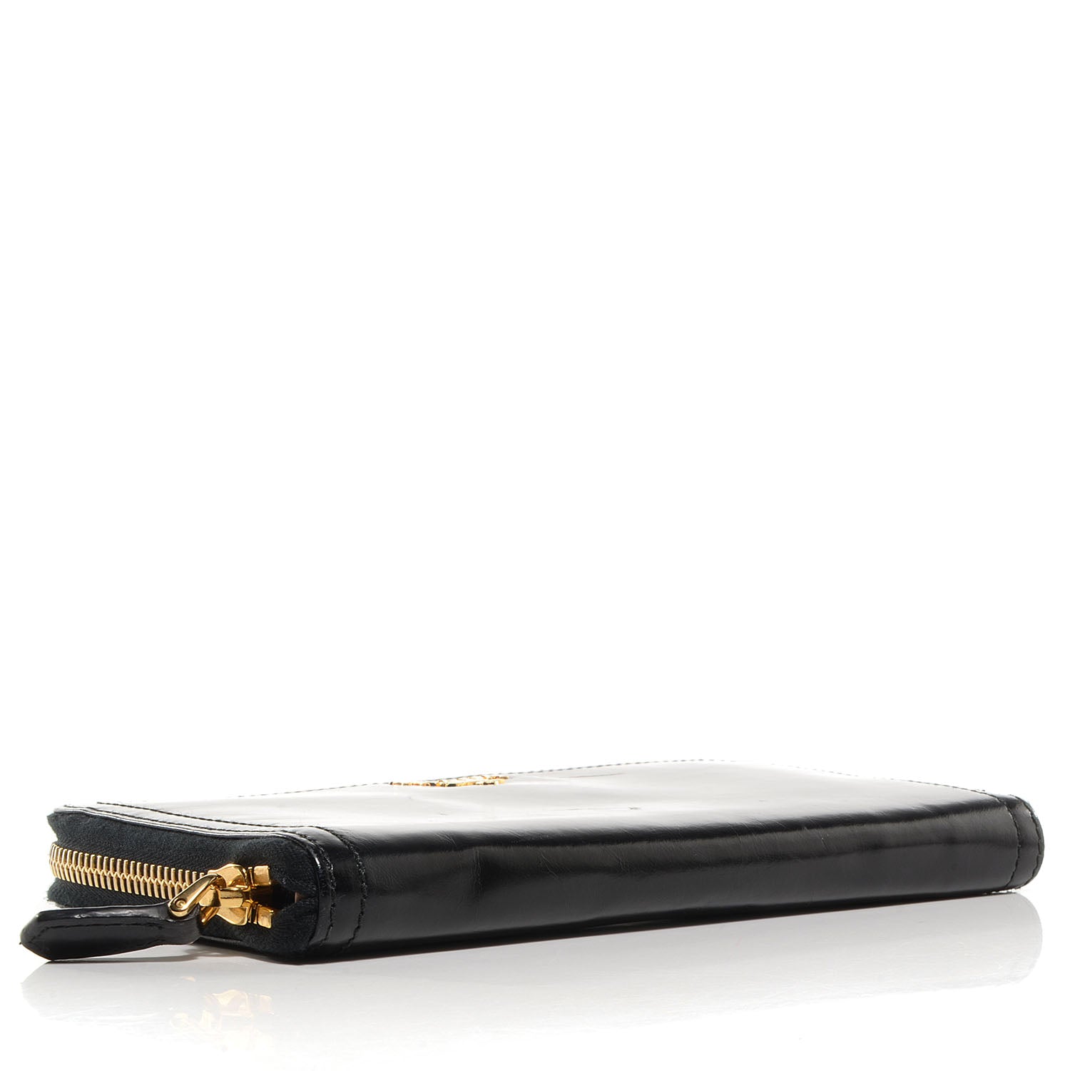 Prada Vitello Shine Zip Around Wallet Nero Black 5 of 8