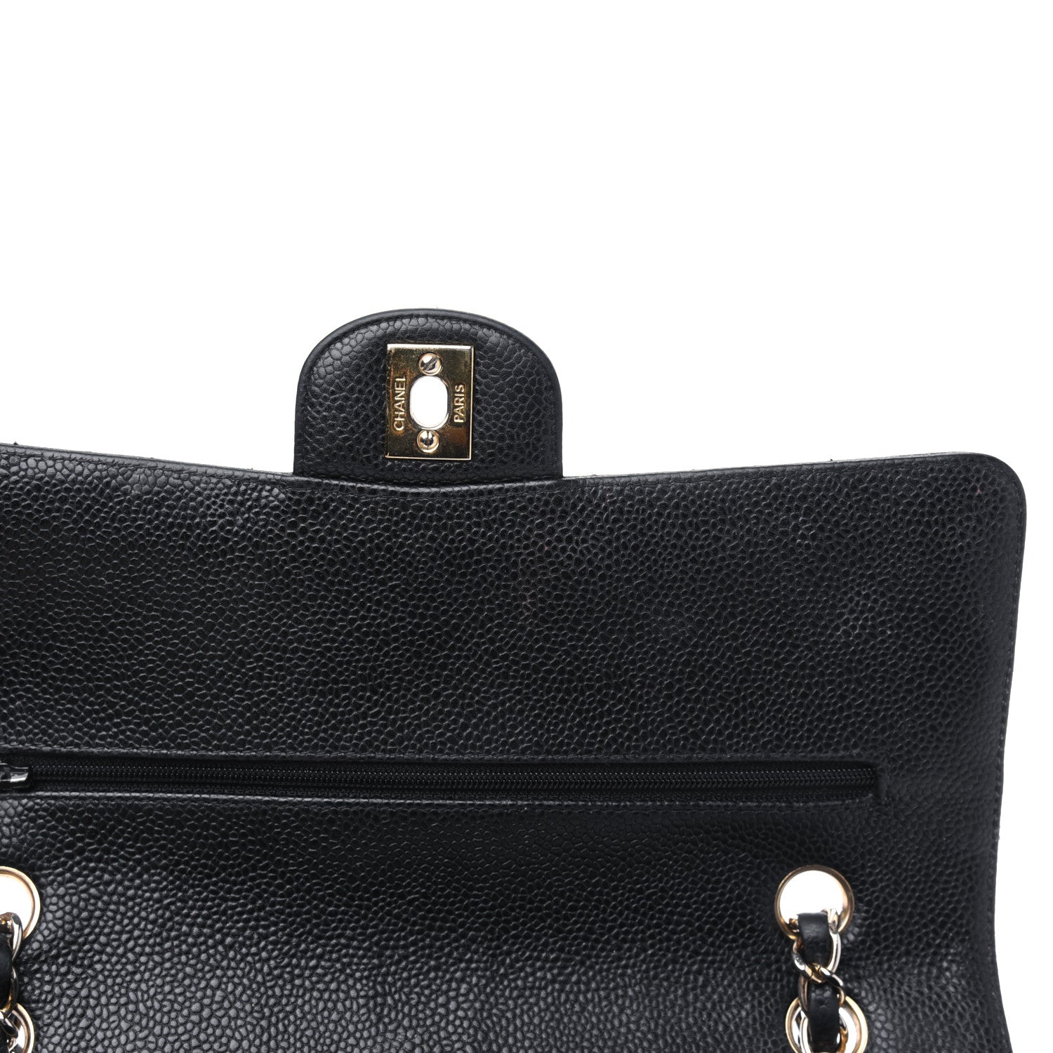 Chanel Caviar Quilted Medium Double Flap Black 36 of 39