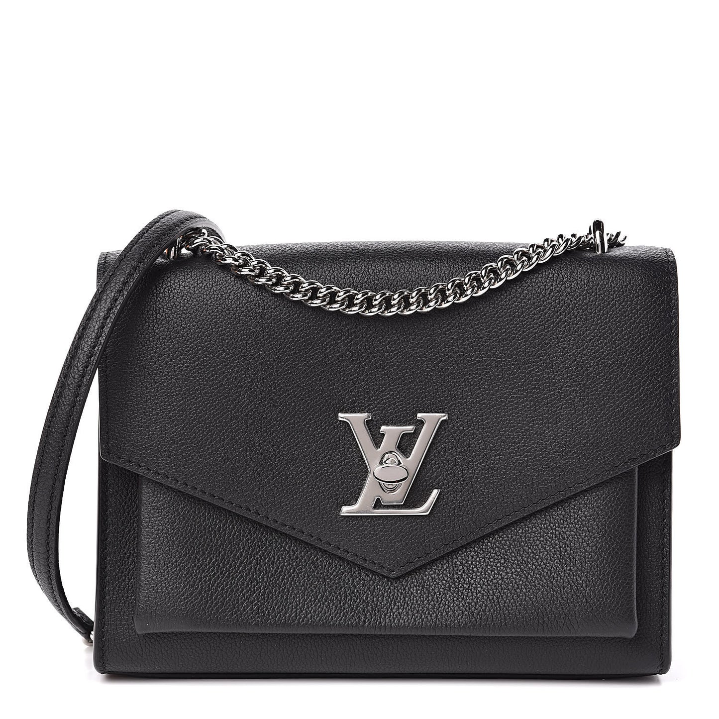 Soft Calfskin My Lockme Chain Bag BB Black