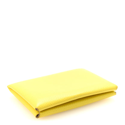 Hermes Epsom Calvi Card Case Lime 4 of 6