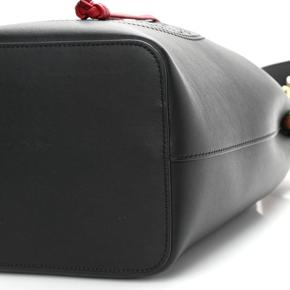 Fendi Vitello Grace F is Fendi Stamp Patch Perforated Small Mon Tresor Bucket Bag Black 9 of 9