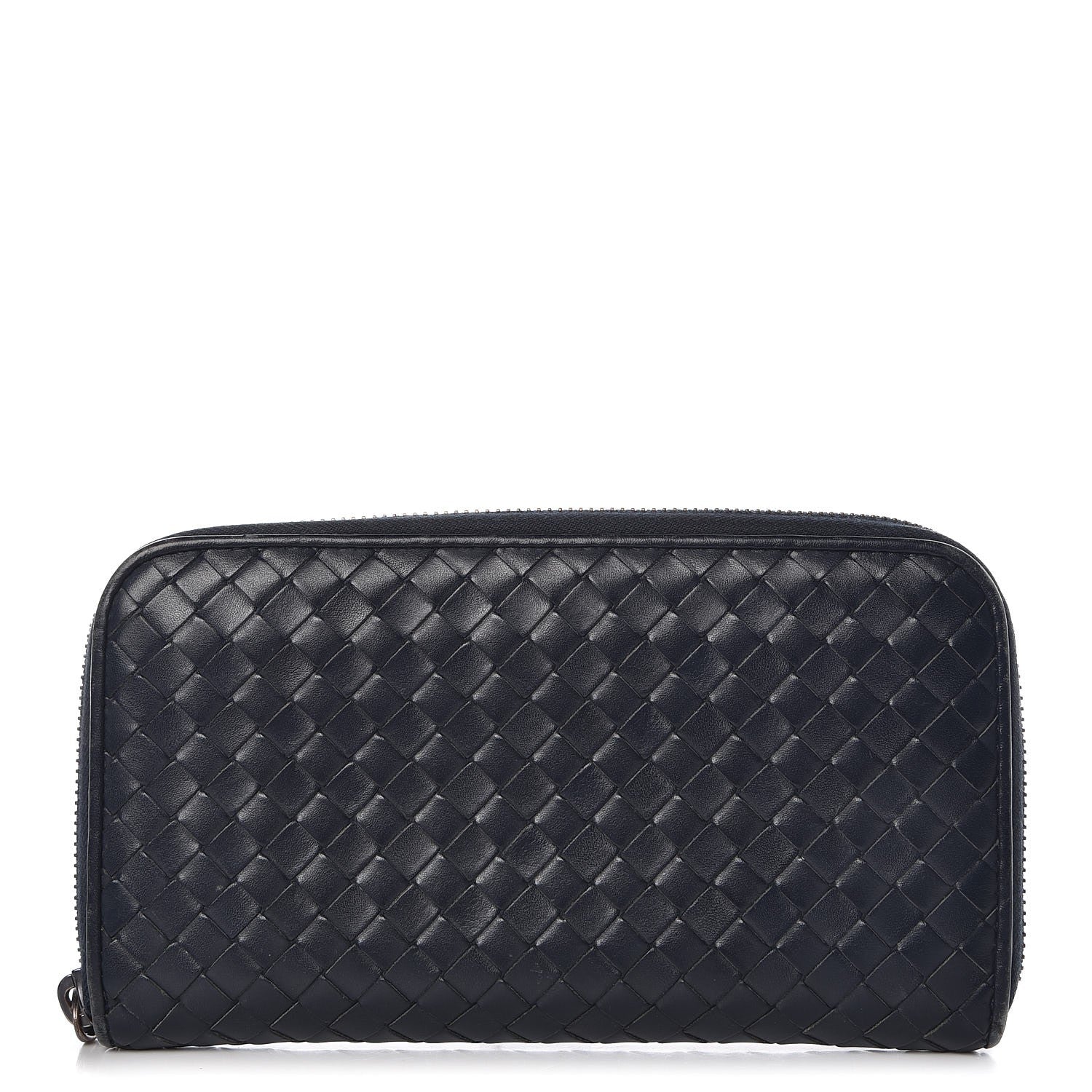 Bottega Veneta Nappa Intrecciato Zip Around Wallet Denim 1 of 11