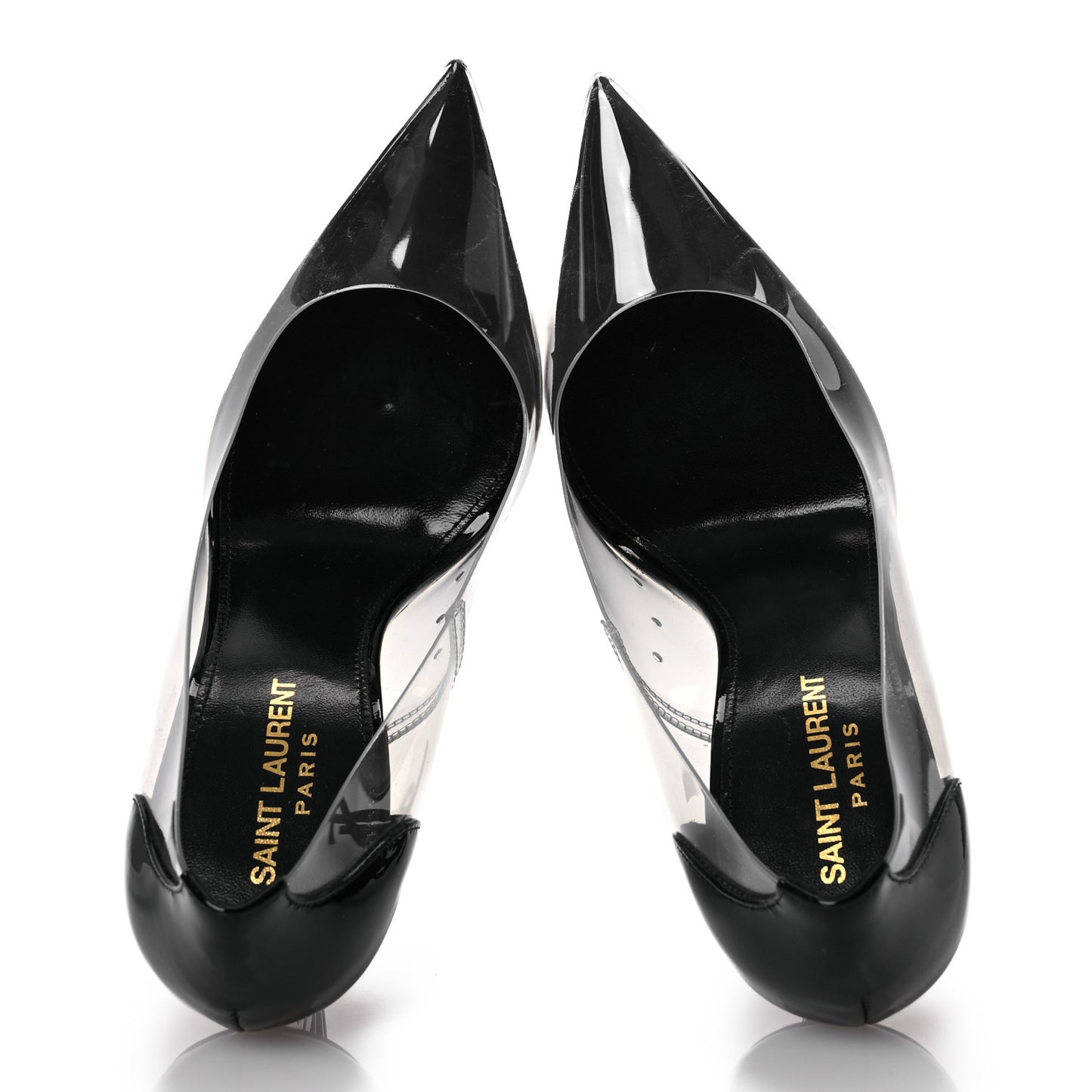 Patent Calfskin PVC Opyum 110 Pump 38 Black Transparent
