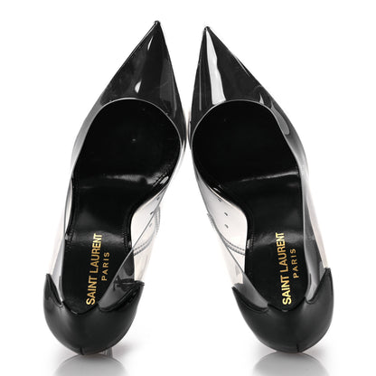 Saint Laurent Patent Calfskin PVC Opyum 110 Pump 38 Black Transparent 2 of 13