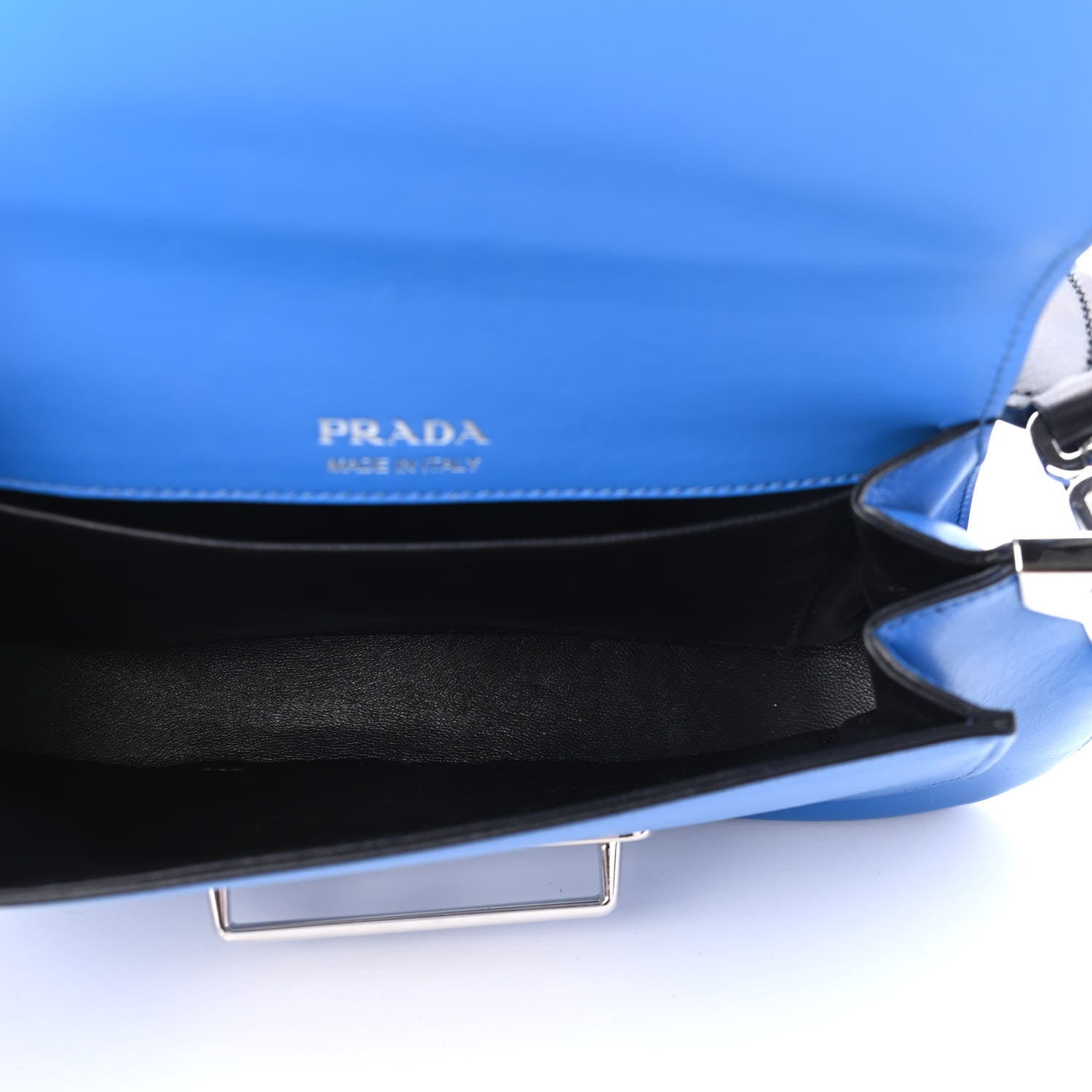 Prada City Calfskin Sidonie Shoulder Bag Marea Black 8 of 8