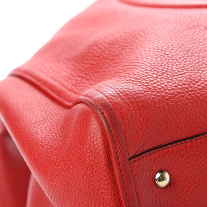 Gucci Pebbled Calfskin Large Soho Shoulder Bag Red 9 of 17