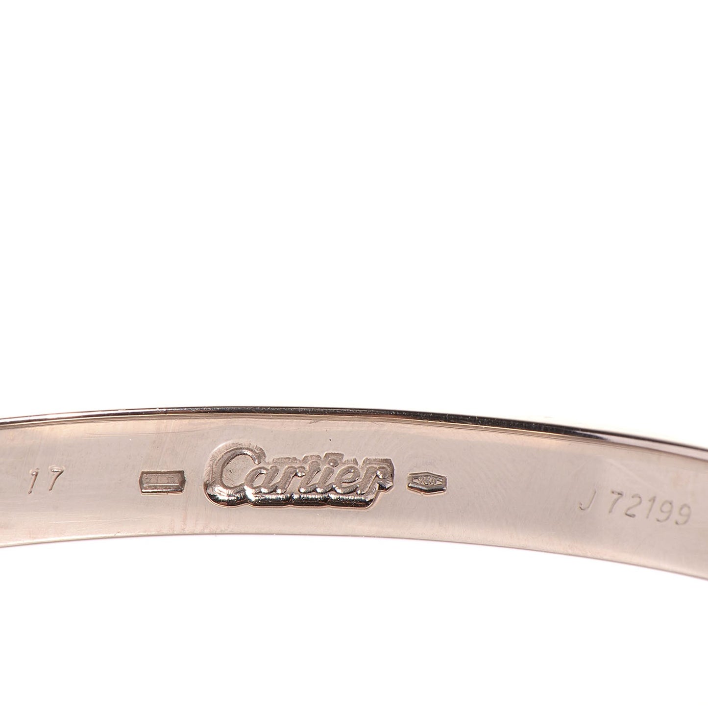 18K White Gold LOVE Bracelet 17