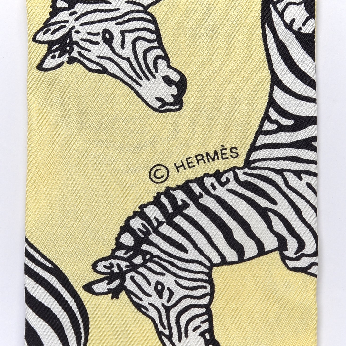 Silk Les Zebres Twilly Jaune Soufre Black