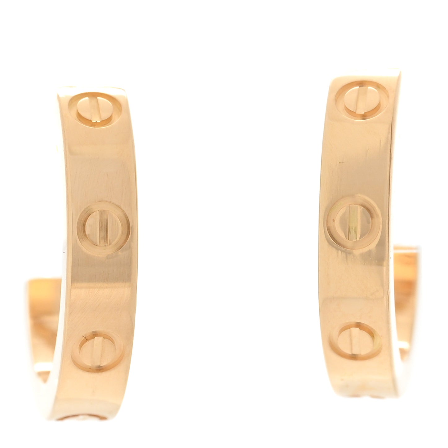 18K Yellow Gold Small LOVE Hoop Earrings