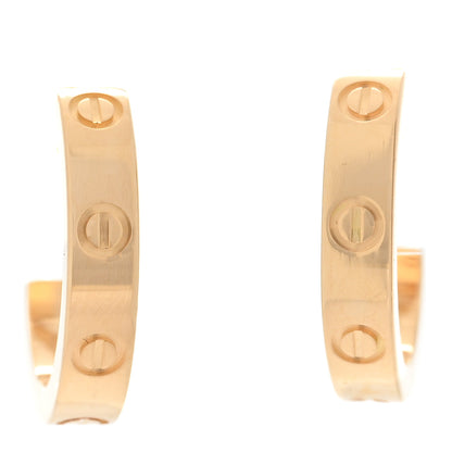 Cartier 18K Yellow Gold Small LOVE Hoop Earrings 1 of 6