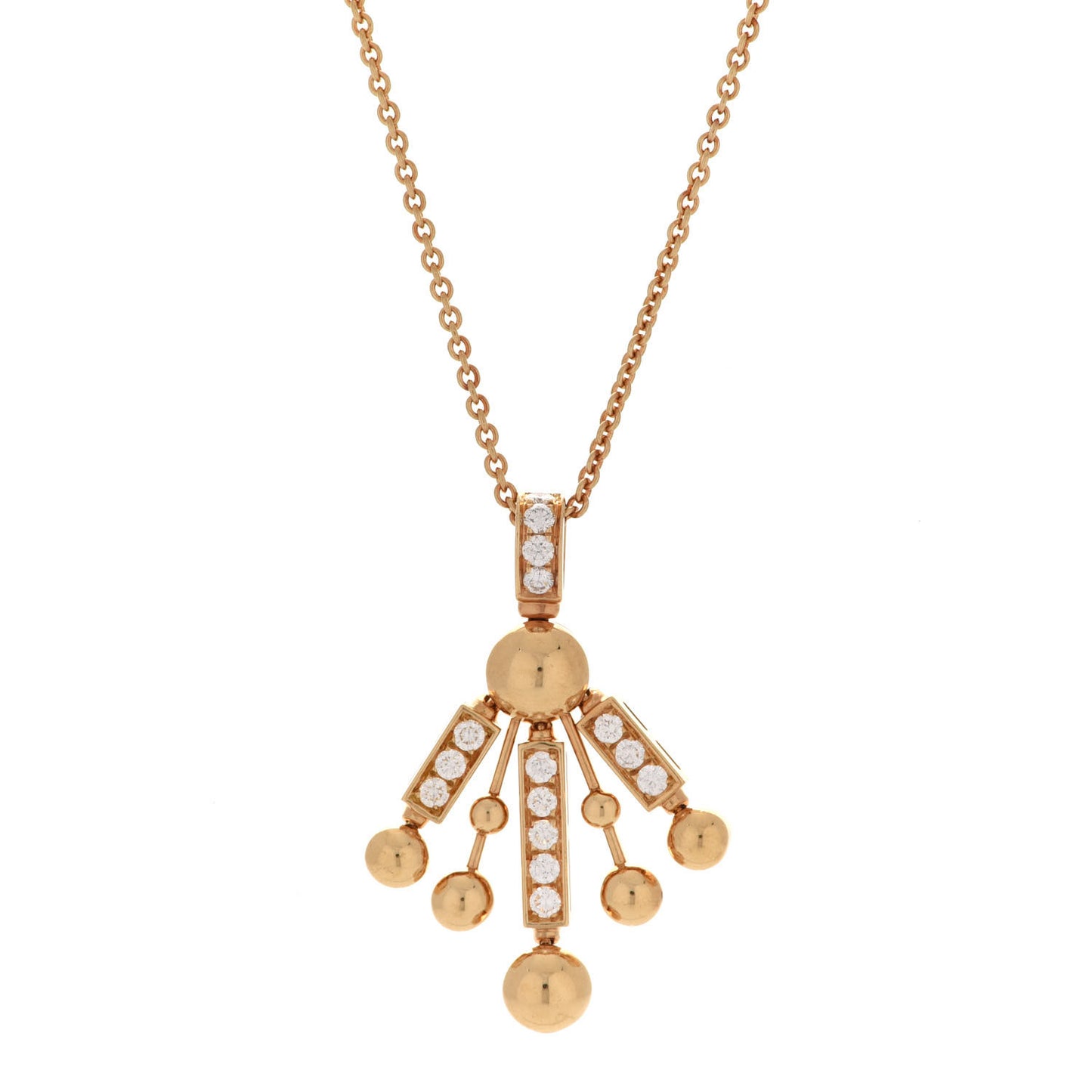 18K Yellow Gold Diamond Astrale Fireworks Necklace