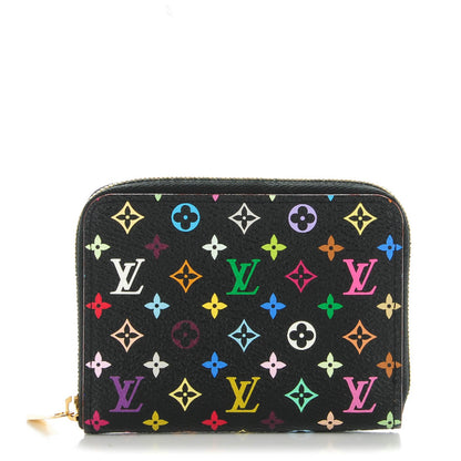 Louis Vuitton Monogram Multicolor Zippy Coin Purse Black Grenade 1 of 7