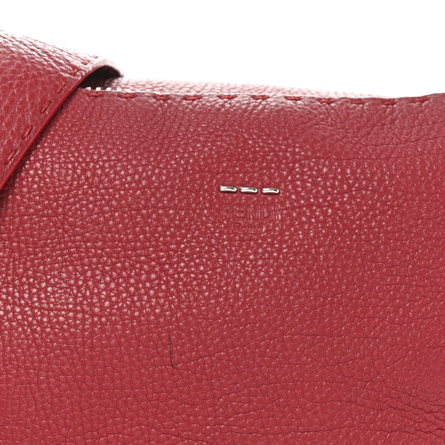 Fendi Cuoio Romano Selleria Lei Boston Tote Rosso 8 of 11