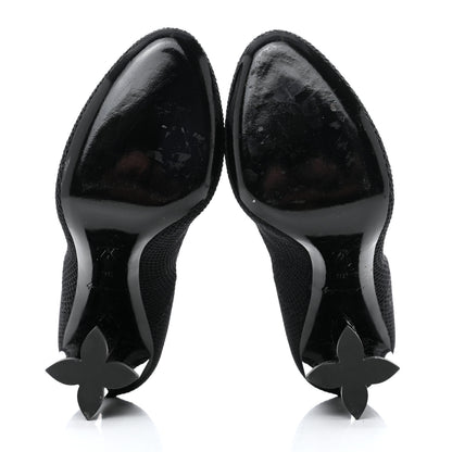 Louis Vuitton Monogram Stretch Fabric Silhouette Ankle Boots 36 Black 5 of 7