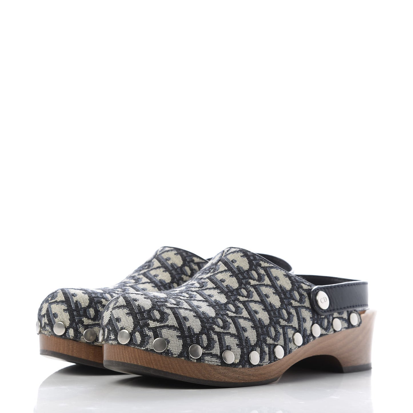 Canvas Oblique Diorquake 20mm Slingback Clogs 39 Deep Blue