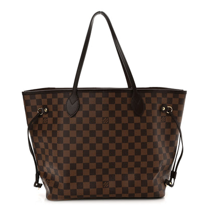 Louis Vuitton Damier Ebene Neo Neverfull MM Rose Ballerine 1 of 11