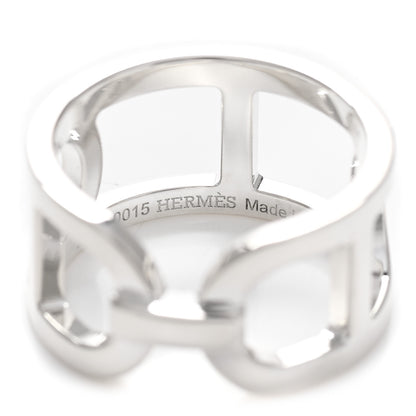 Hermes Sterling Silver MM Ever Chaine d'Ancre Ring 53 6.5 4 of 5