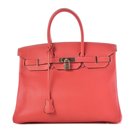 Hermes Epsom Candy Birkin 35 Rose Jaipur Gold 1 of 35