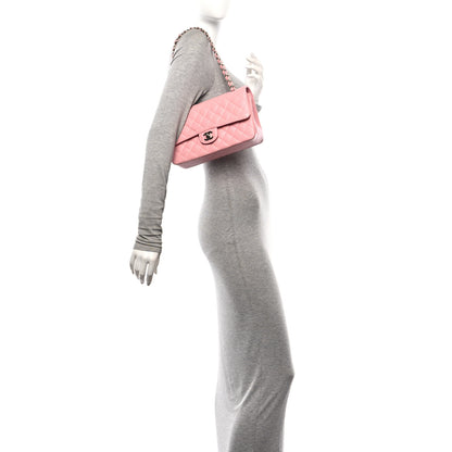 Chanel Caviar Quilted Medium Double Flap Pink 2 of 11