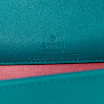 Gucci Velvet Matelasse GG Marmont Mini Bag Pavone Cyan 6 of 11