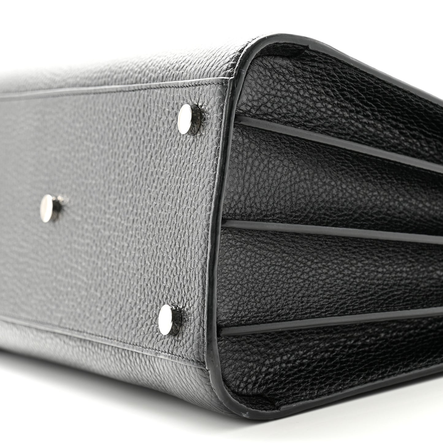 Grained Calfskin Small Sac De Jour Black
