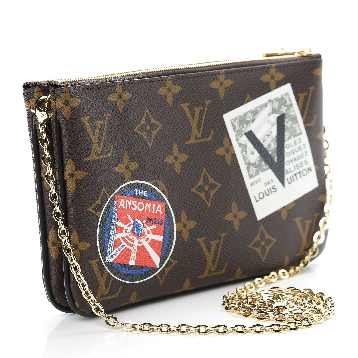 Monogram World Tour Double Zip Pochette