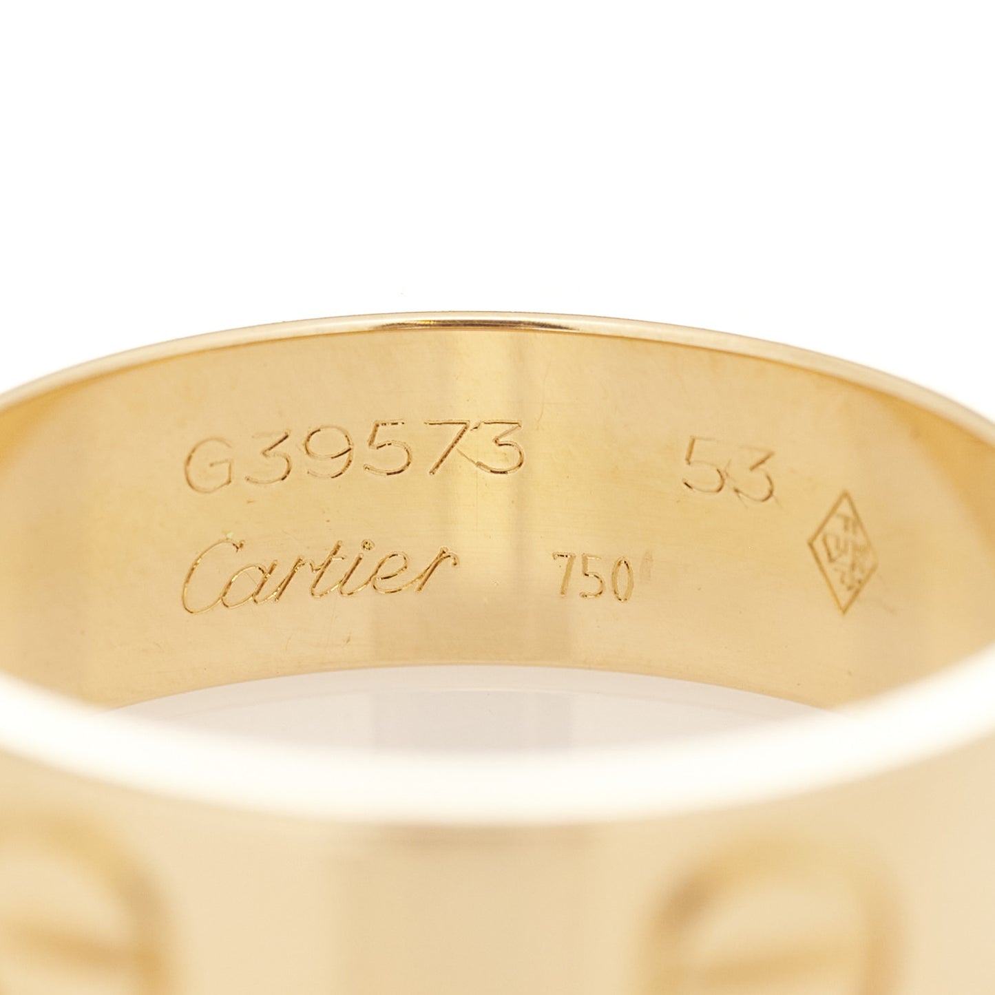18K Yellow Gold 5.5mm LOVE Ring 53 6.25