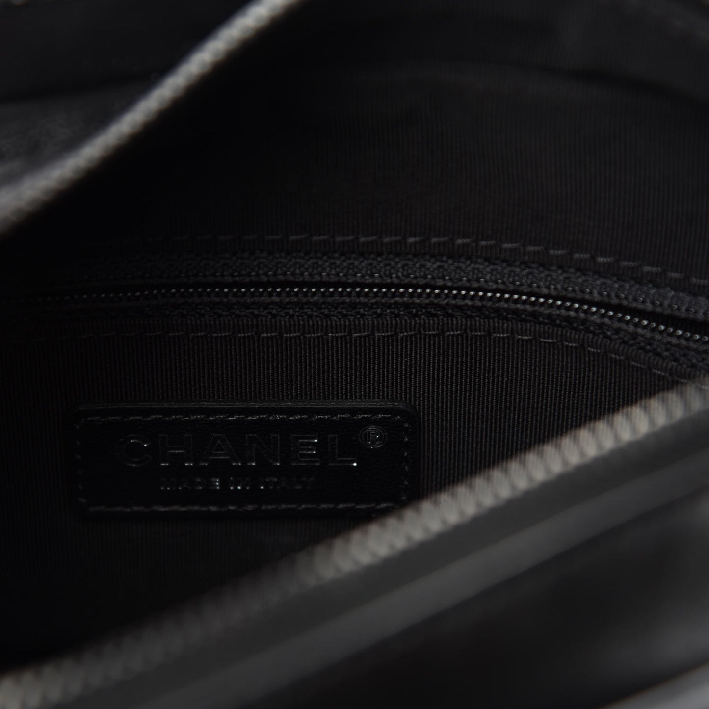 Aged Calfskin Chevron Quilted Small Gabrielle Hobo So Black