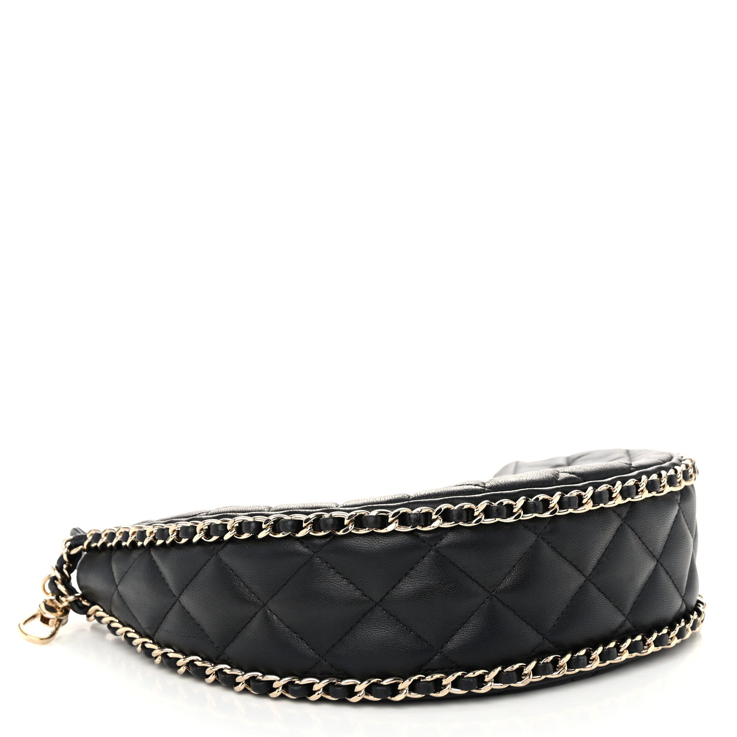 Chanel Lambskin Quilted Small Hobo Bag Black 4 of 12