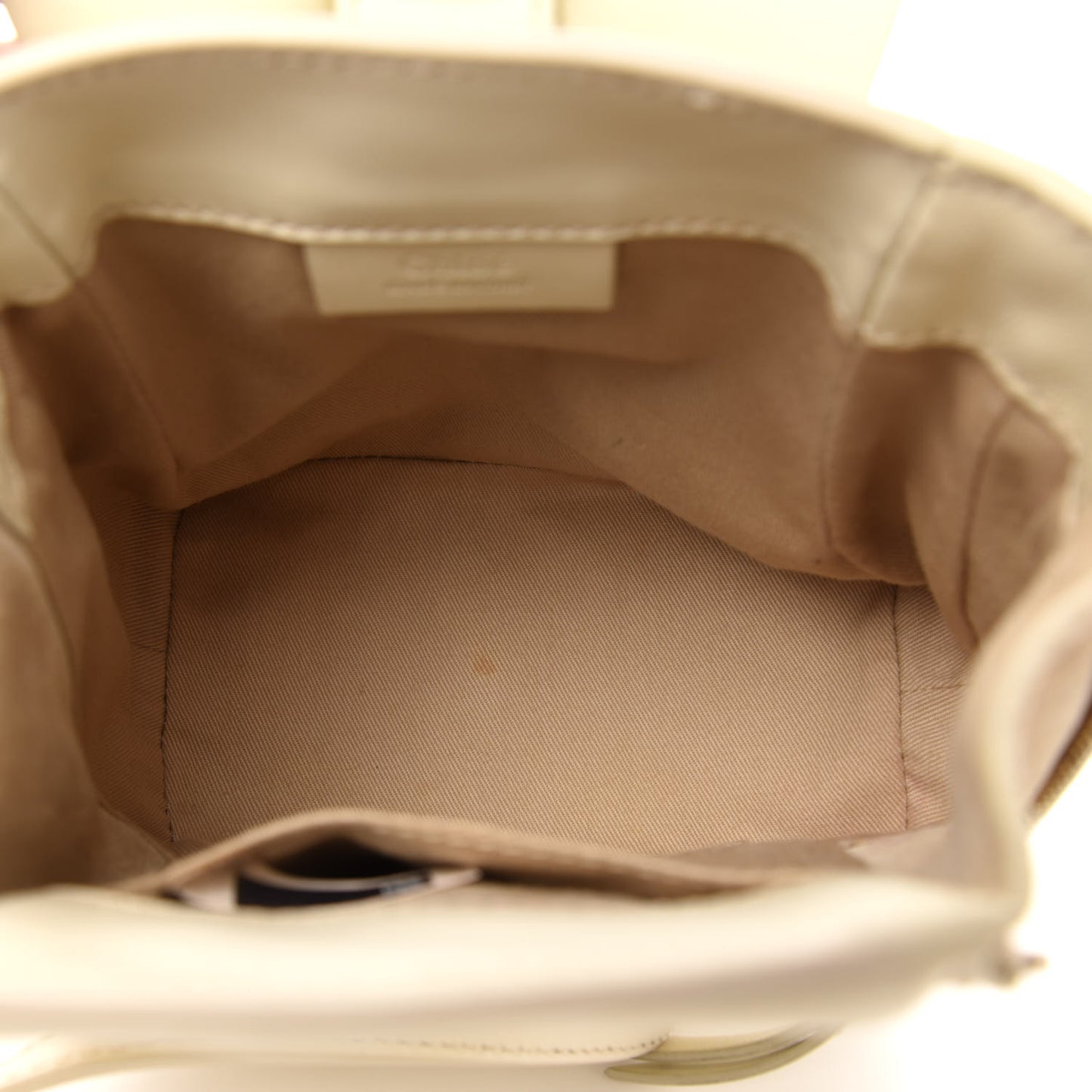 Calfskin Quilted Mini Faye Backpack Natural White