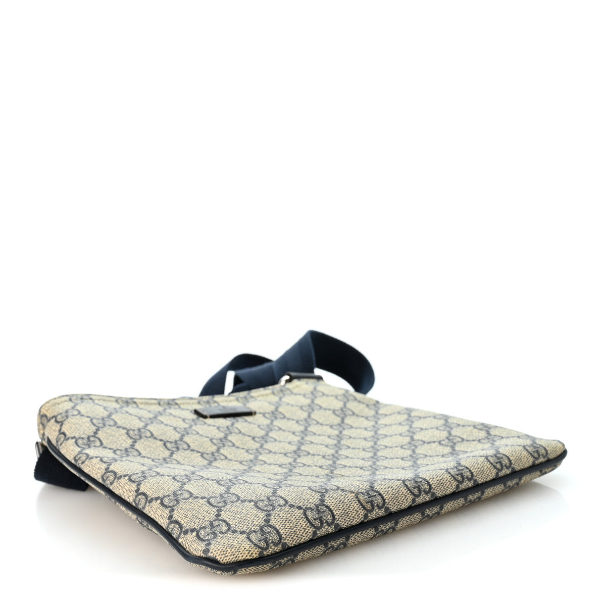 GG Supreme Monogram Small Flat Messenger Bag Navy