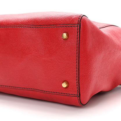Christian Dior Goatskin DIORANGELES Tote Red 10 of 13