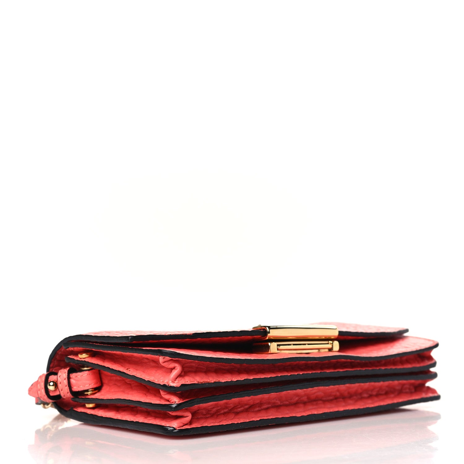 Burberry Signature Grain Small Madison Chain Clutch Orange 4 of 8