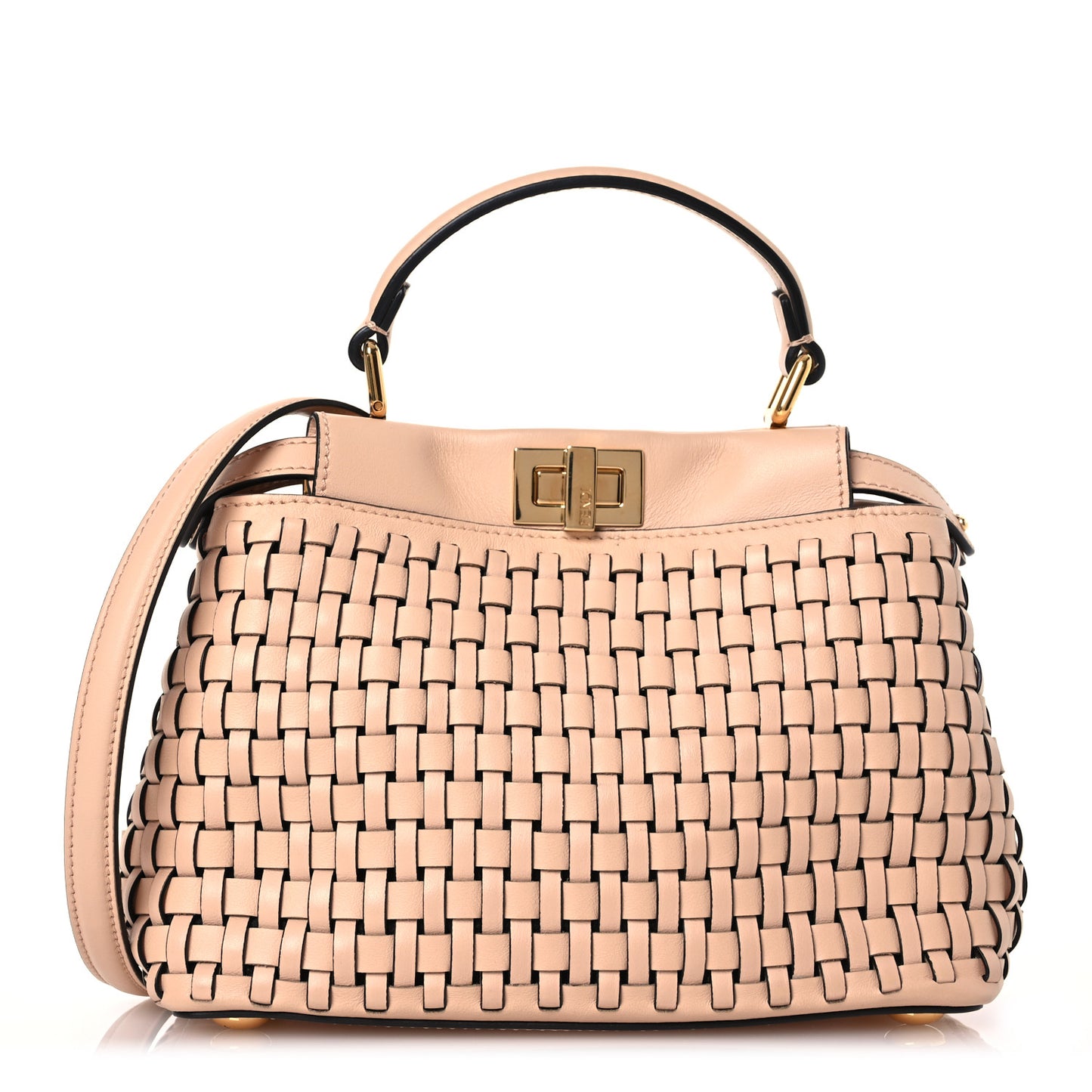 Vitello Grace Intreccio Mini Peekaboo Iconic Satchel Light Rose