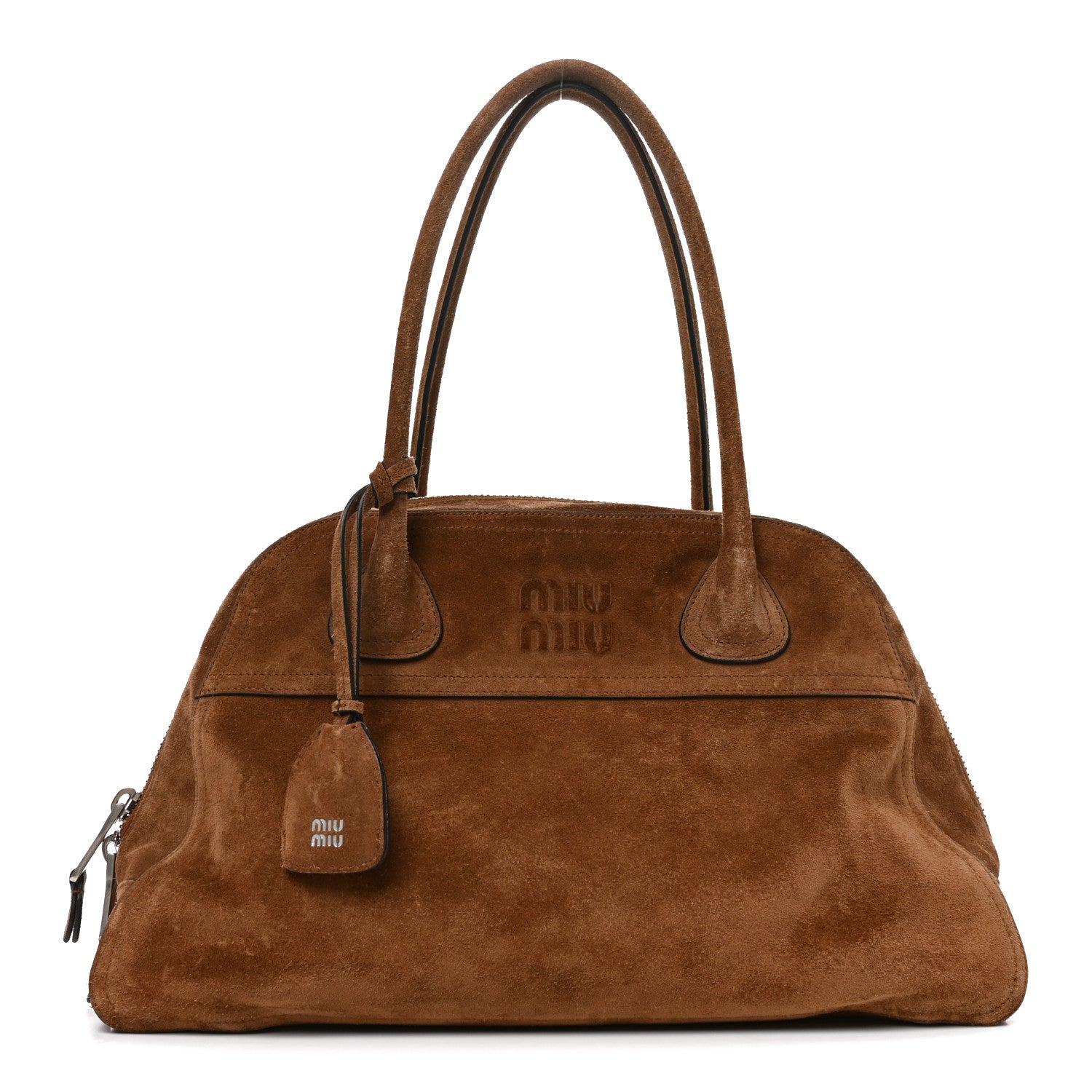 Miu Miu Camoscio Medium Vivant Bag Cacao 1 of 10