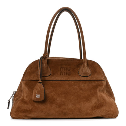 Miu Miu Camoscio Medium Vivant Bag Cacao 1 of 10