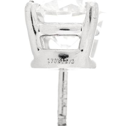 Tiffany Platinum Diamond 2.31ctw Solitaire Earrings 6 of 7